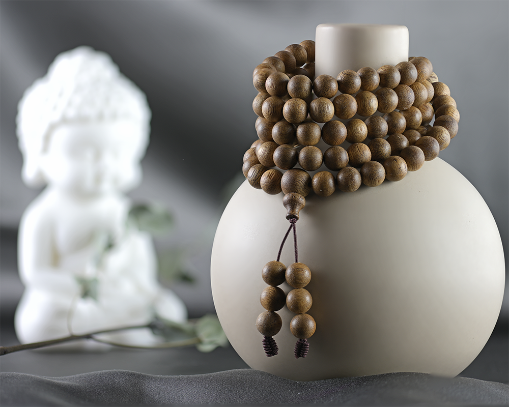 Agarwood 108 Mala Beads Necklace Bracelet True Earth Jewelry