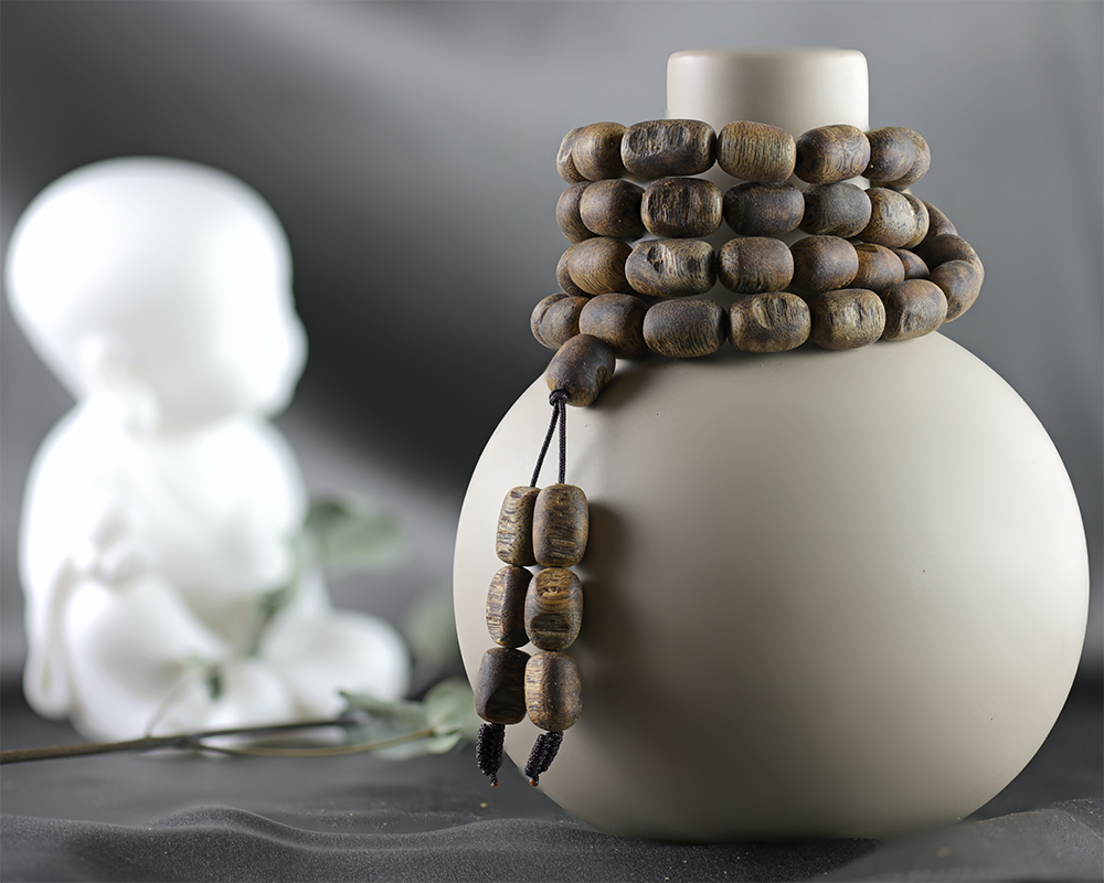 Agarwood 108 Mala Beads Necklace Bracelet True Earth Jewelry
