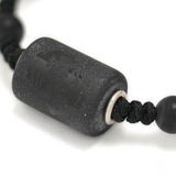 Zodiac Sign Sterling Silver Rings Black Cord Threaded Amulet Bracelet