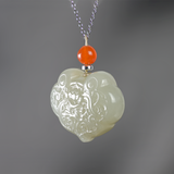 White Jade Radiance Necklace Pendant for Men and Women
