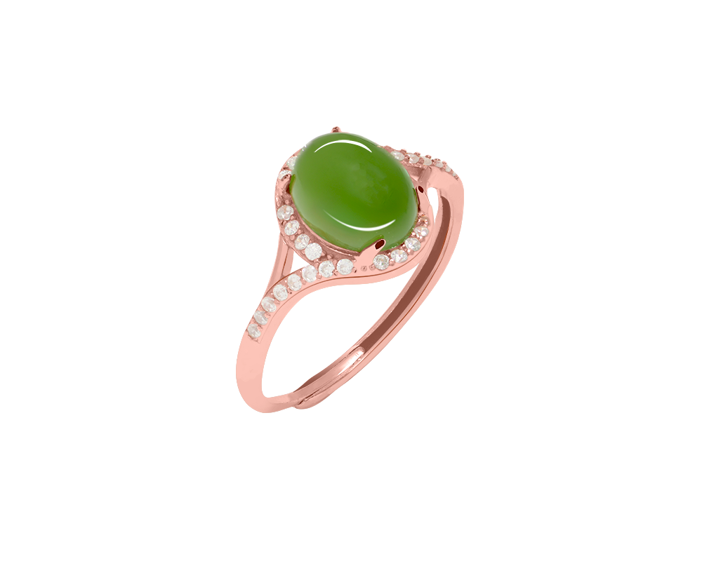 Flourish Green Jade Ring