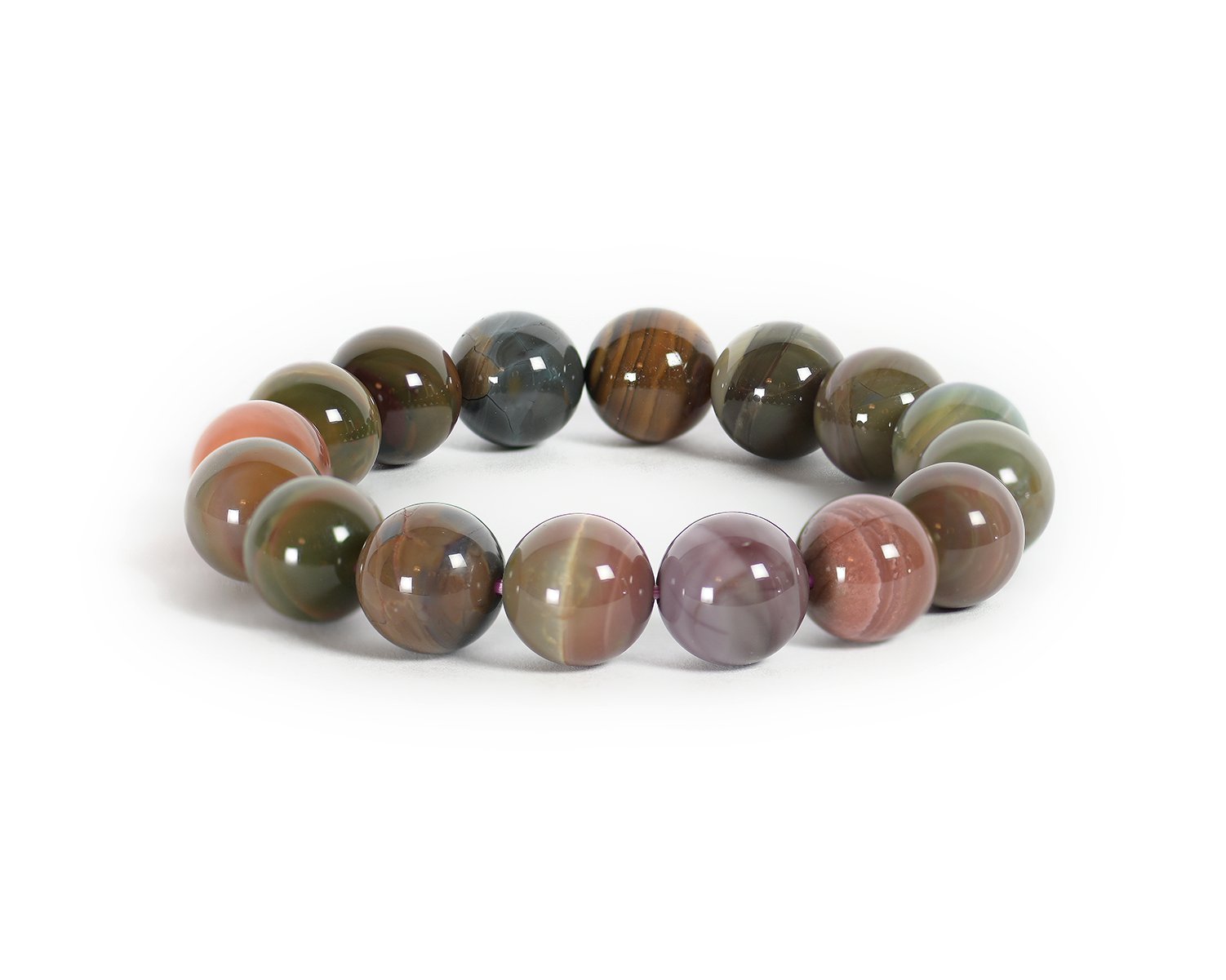 Celestial Dreamscape Agate Gemstone BraceletVR H Concepts