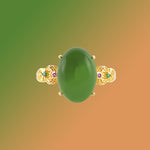 Jubilation Green Jade Gold RingVR H Concepts