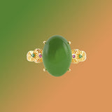 Jubilation Green Jade Gold RingVR H Concepts