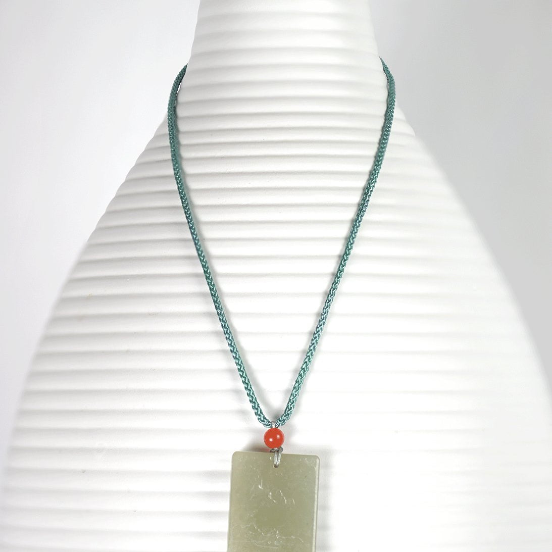Slate White Jade Necklace PendantVR H Concepts
