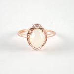 White Jade Rose Gold RingVR H Concepts