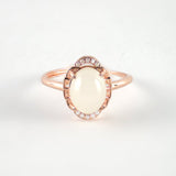 White Jade Rose Gold RingVR H Concepts