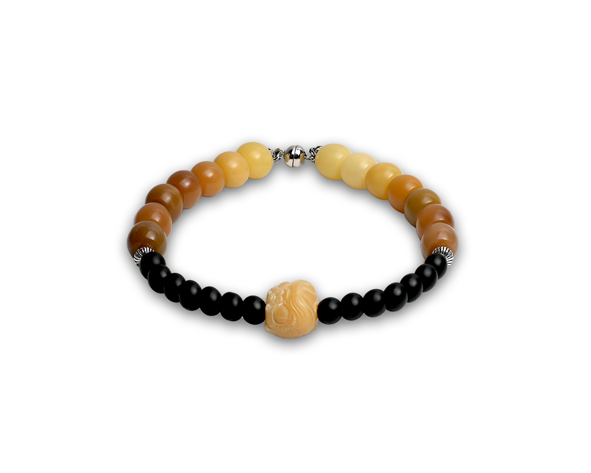 Bodhi Harmony Haven Beads Dancing Lion Handcrafted Amulet Bracelet