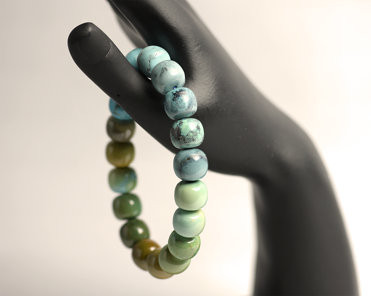 Turquoise Cascade Harmony Handcrafted Amulet Bracelet