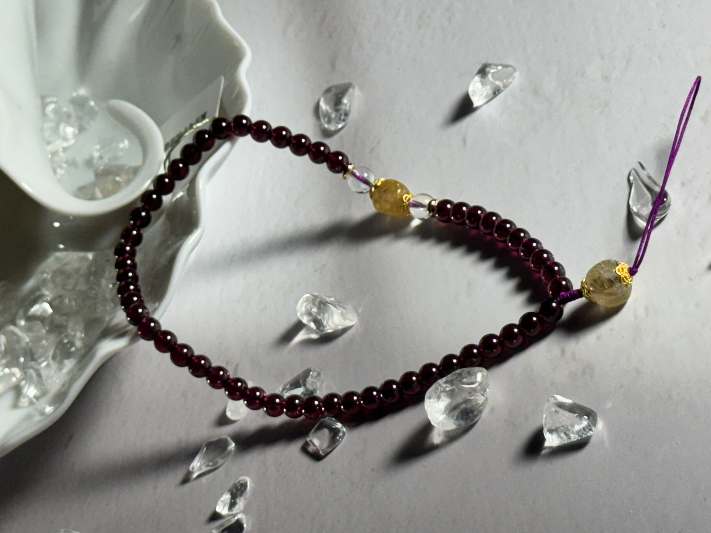 The Garnet (Purple Garnet) Crystal Phone Charm