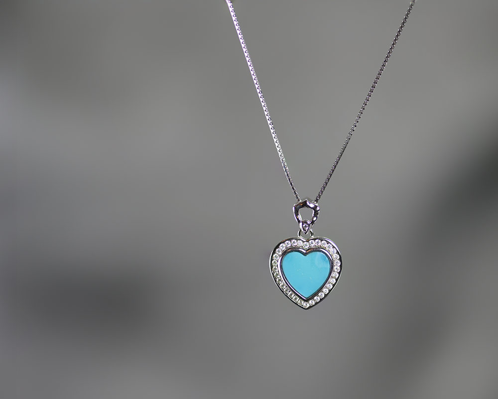 AUSTRIA BLUE SAPPHIRE CRYSTAL HEART PENDANT NECKLACE – SOICA COLLECTIONS