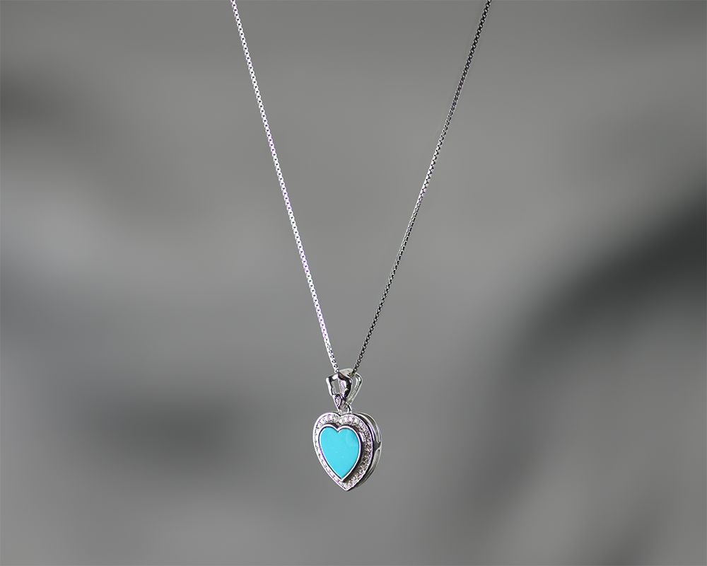 925 Sterling Silver Choker simple Heart Gemstone Emerald Diamond Ruby  Aquamarine White Gold Necklace Women Jewelry Party Gift - AliExpress