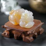 Mirage Dragon Opaline Pearl Agate Sculpture