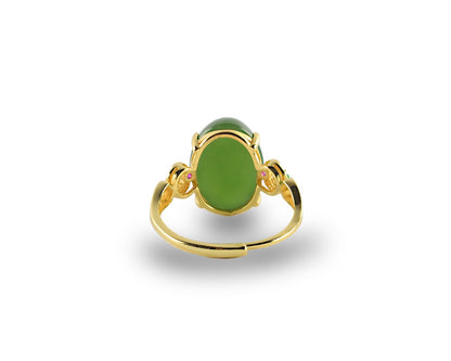 Jubilation Green Jade Gold RingVR H Concepts