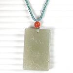 Slate White Jade Necklace PendantVR H Concepts