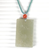 Slate White Jade Necklace PendantVR H Concepts