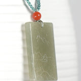 Slate White Jade Necklace PendantVR H Concepts