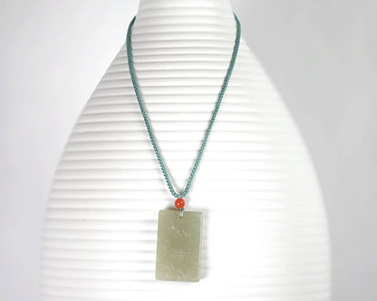 Slate White Jade Necklace PendantVR H Concepts